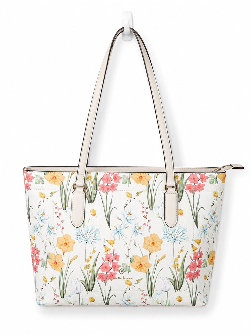 Nanette Lepore Floral Print Tote Bag Spring Garden Shoulder Purse Shopper Bag